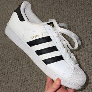 Adidas Superstar White and Black Sneakers